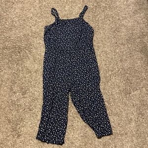 XL Floral Navy Blue Jumpsuit!